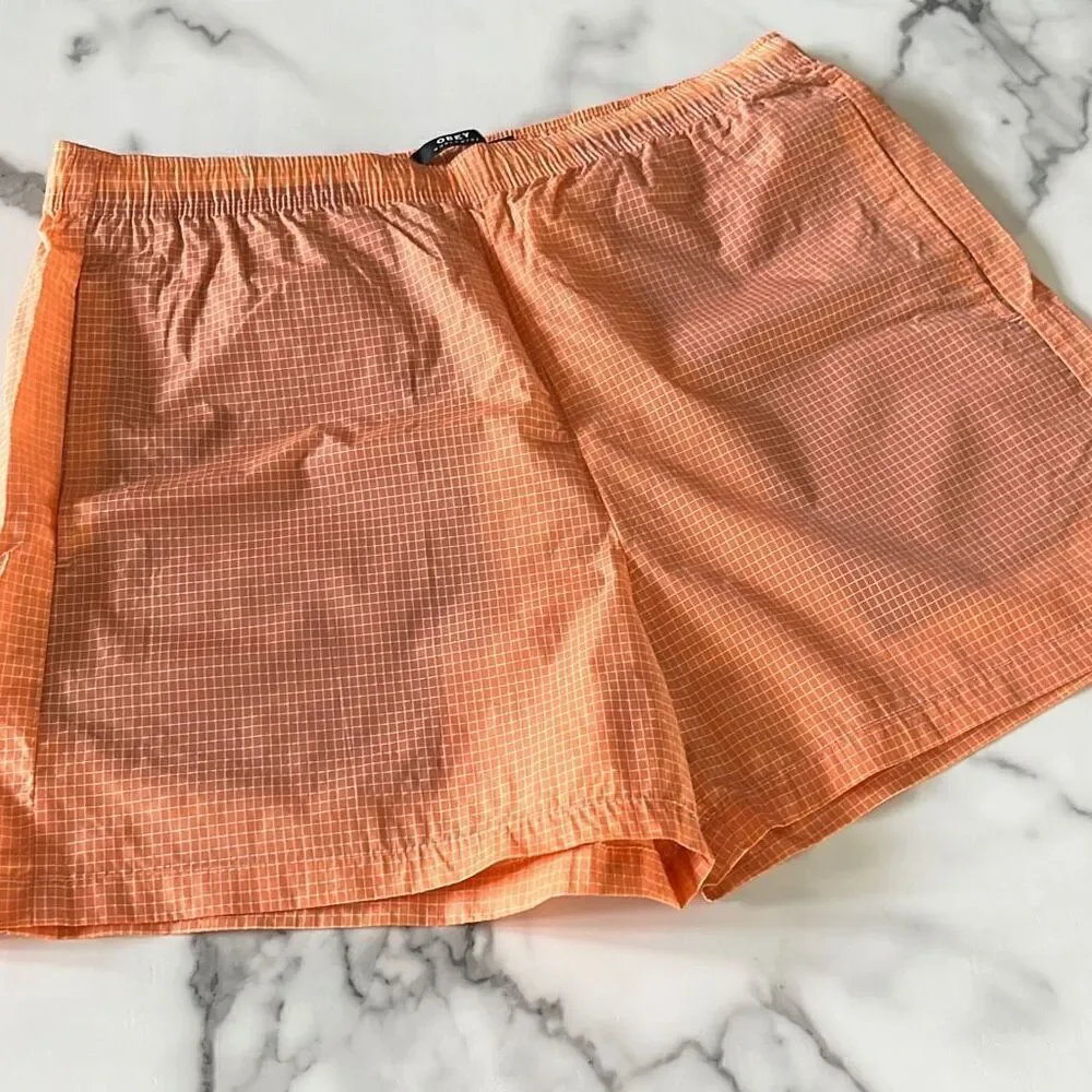 Obey Nylon/Poly Swim Trunks Sz. M